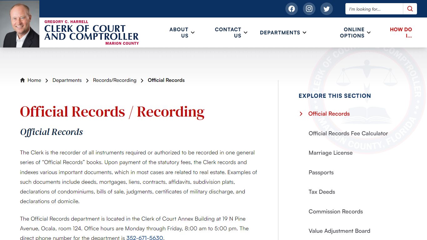 Official Records | Marion County Clerk of Court and Comptroller